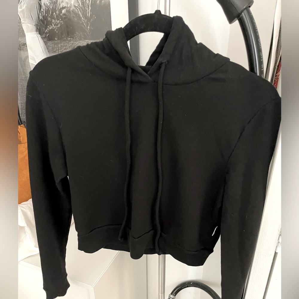 Good American Good Jog Cropped Hoodie